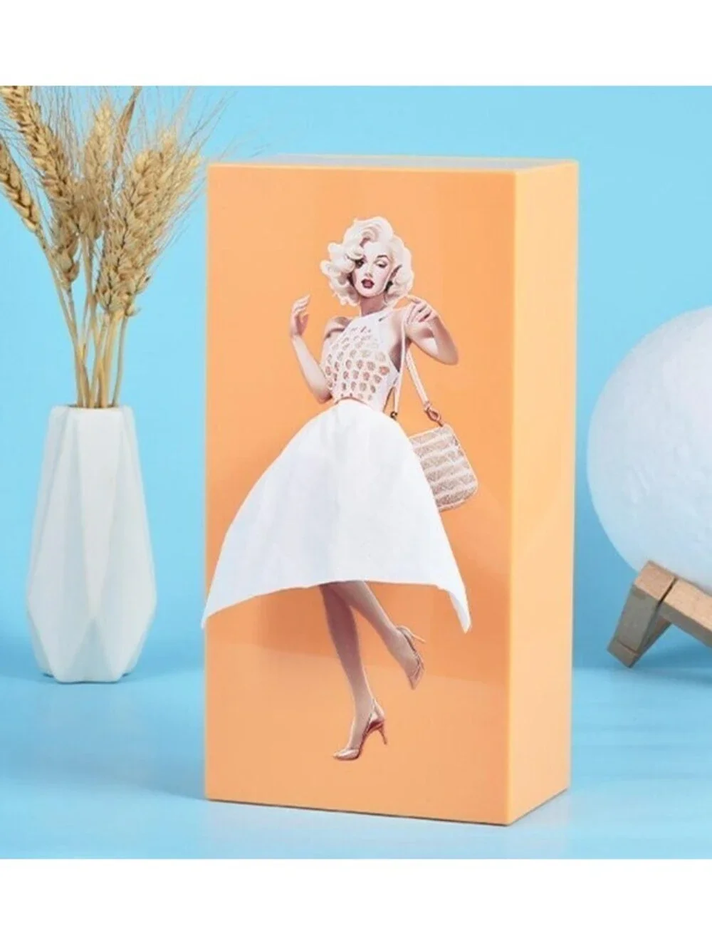 Marylin Monroe Tissue Box, Orange